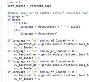 Python code van systeem