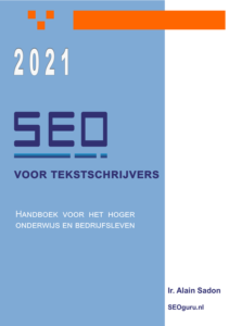 SEO boek cover - seo voor tekstschrijvers - Alain Sadon